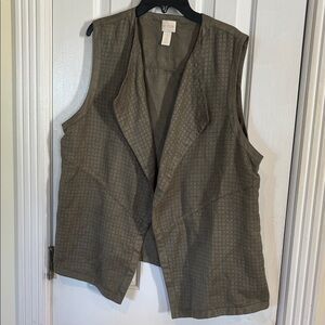 Chico's Olive Green Sleeveless Vest